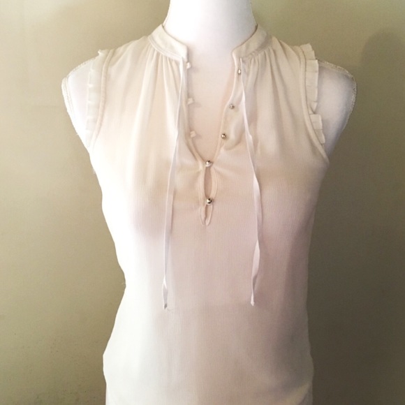 NWOT Zara White Button Up Blouse - Picture 3 of 3